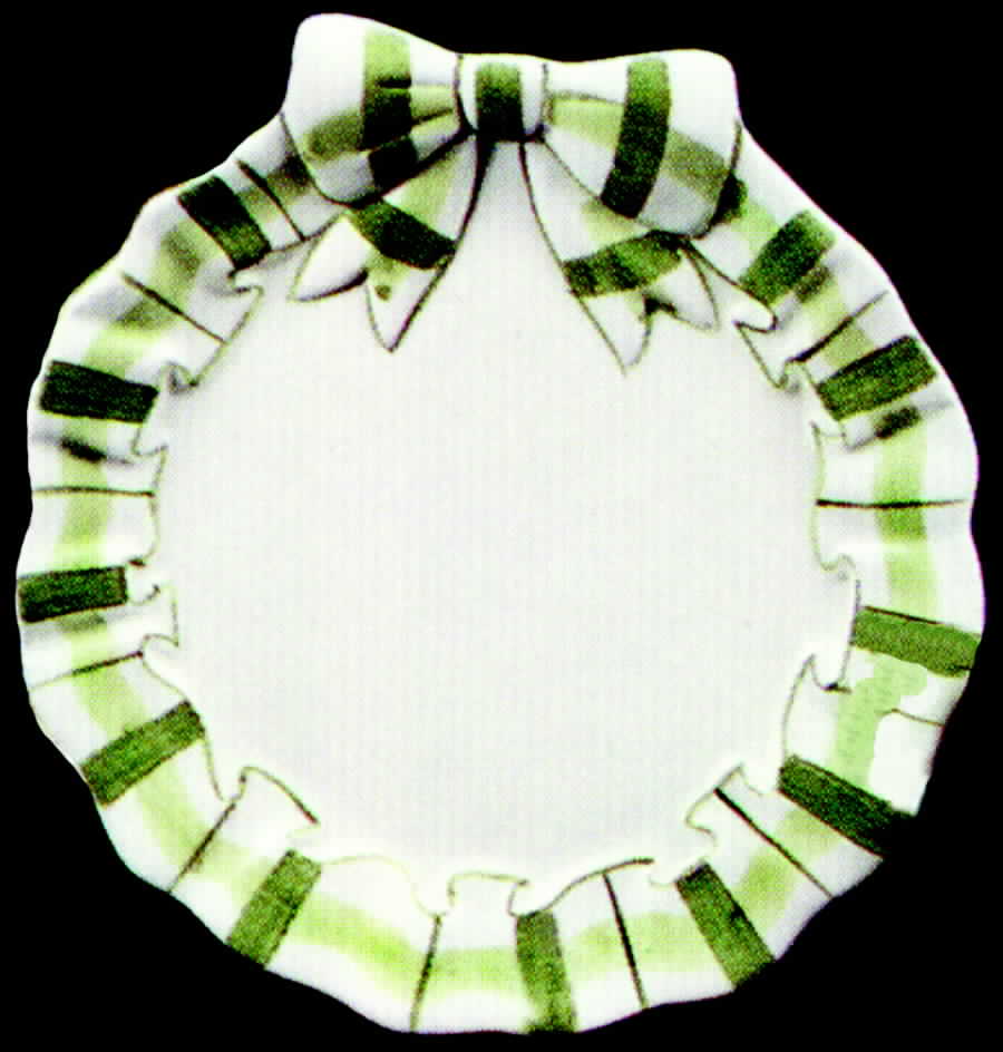 Green Plaid Border Bread & Butter Plate by Haldon-1