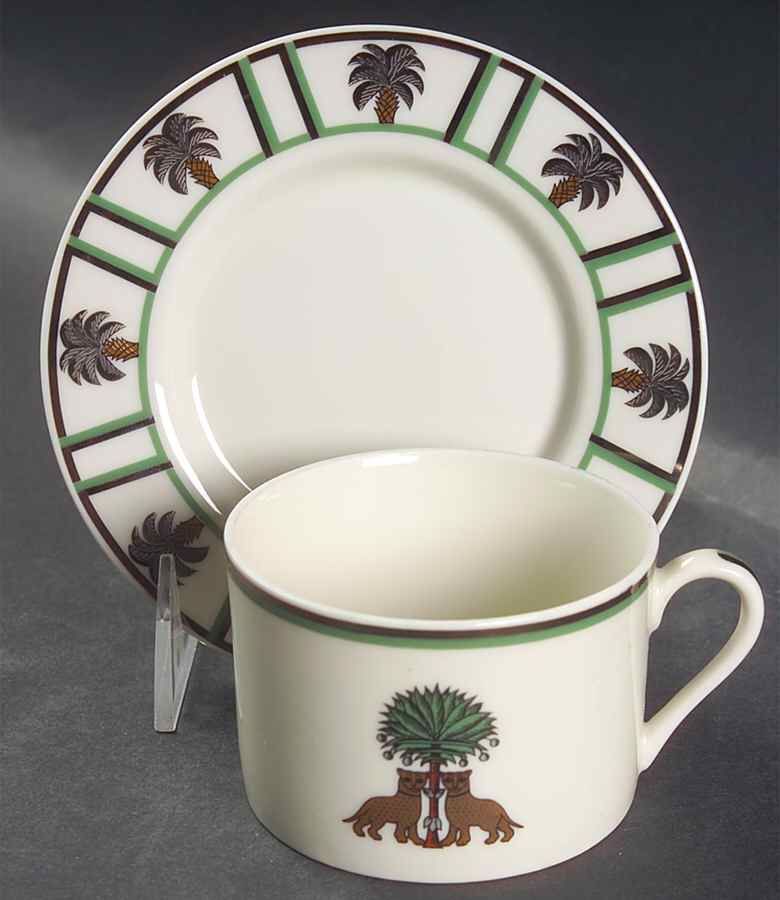 Les Guipards Flat Cup & Saucer Set by Haldon-1