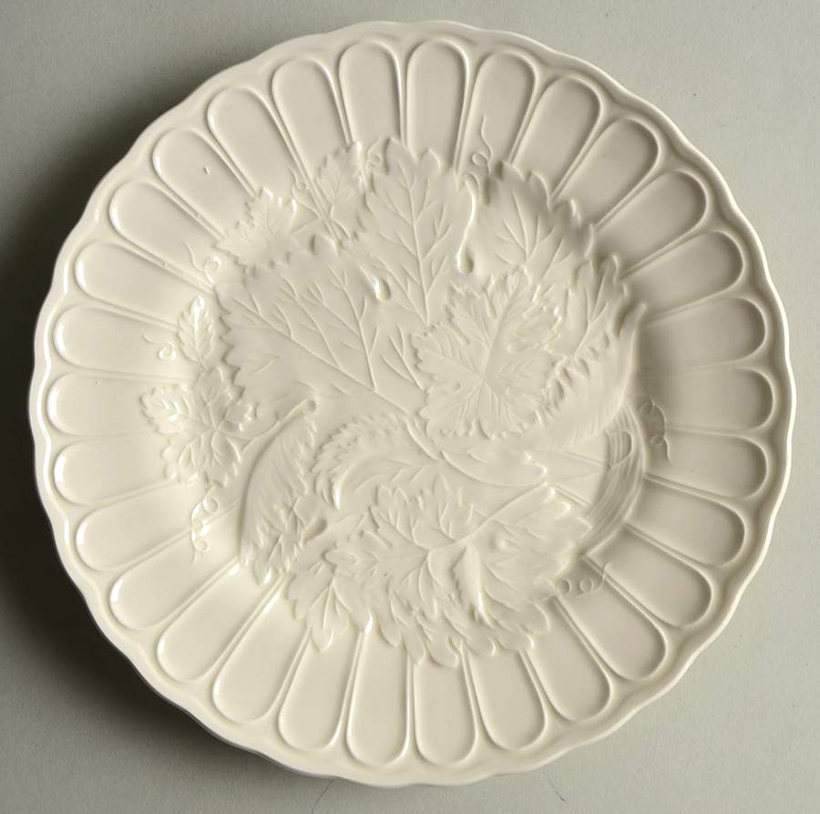 Majolica Cream Salad Plate by Haldon-1