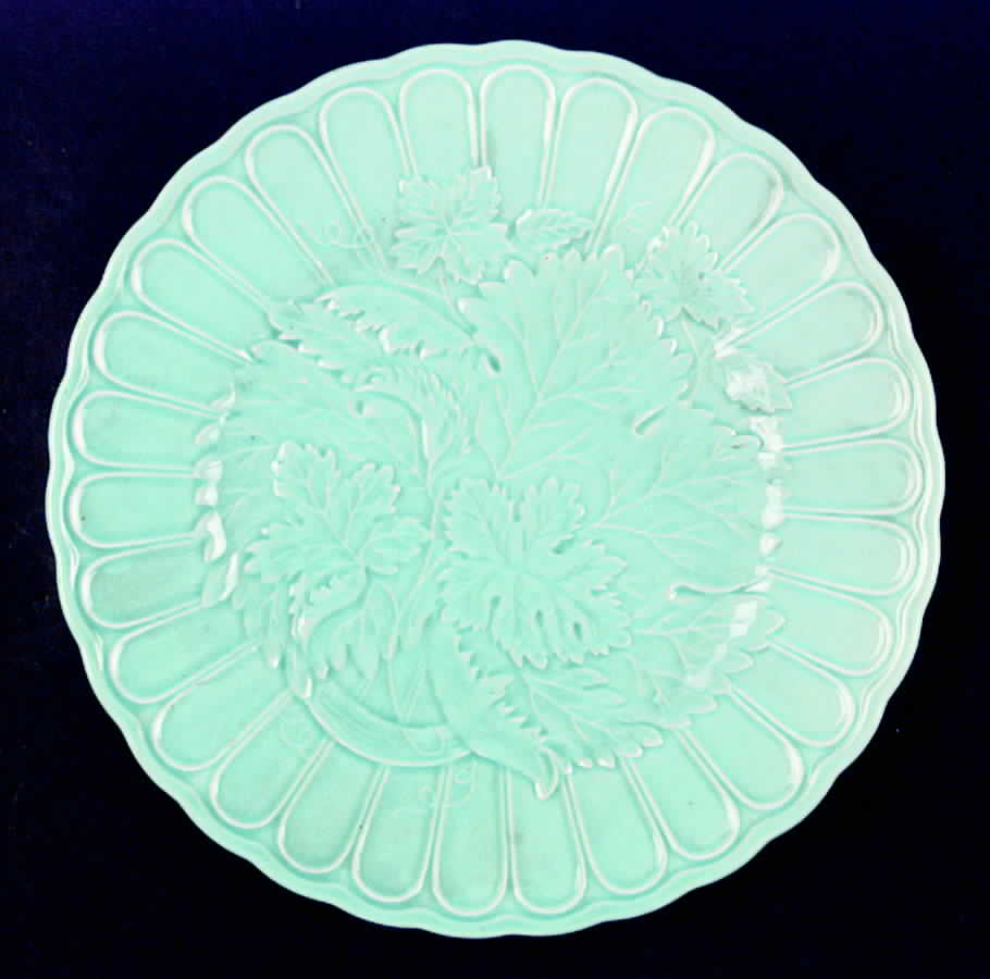 Majolica Light Blue Dinner Plate by Haldon-1