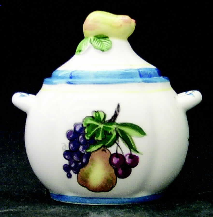 Provencial Fruit Sugar Bowl & Lid by Haldon-1