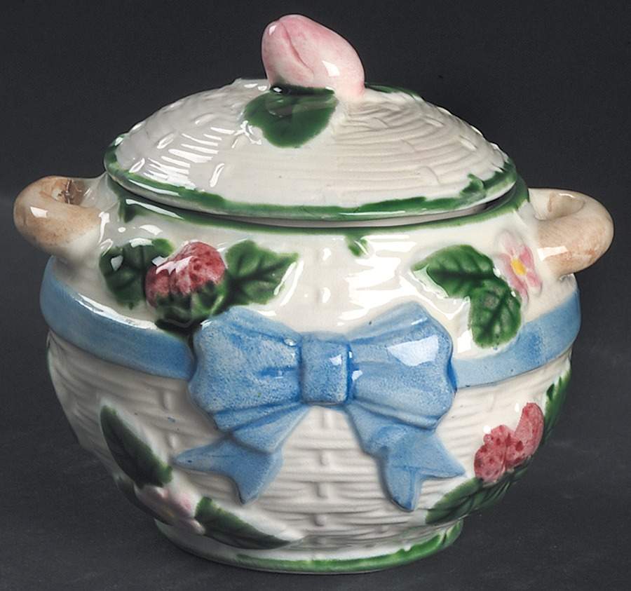 Ribbon & Bow Sugar Bowl & Lid by Haldon-1