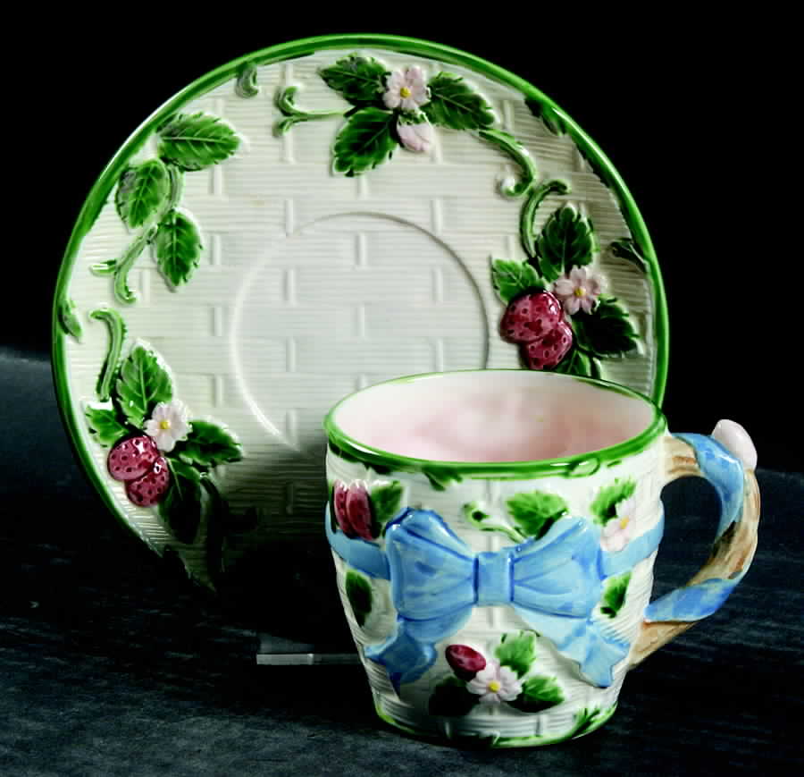Ribbon & Bow Flat Cup & Saucer Set by Haldon-1