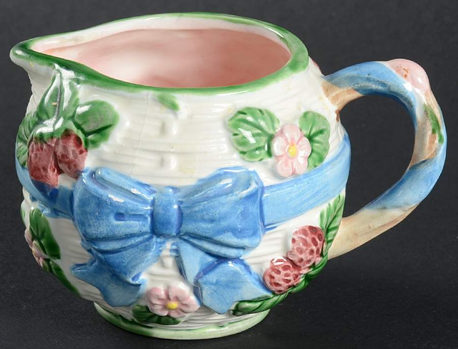 Ribbon & Bow Strawberry Basket Creamer Only by Haldon-1
