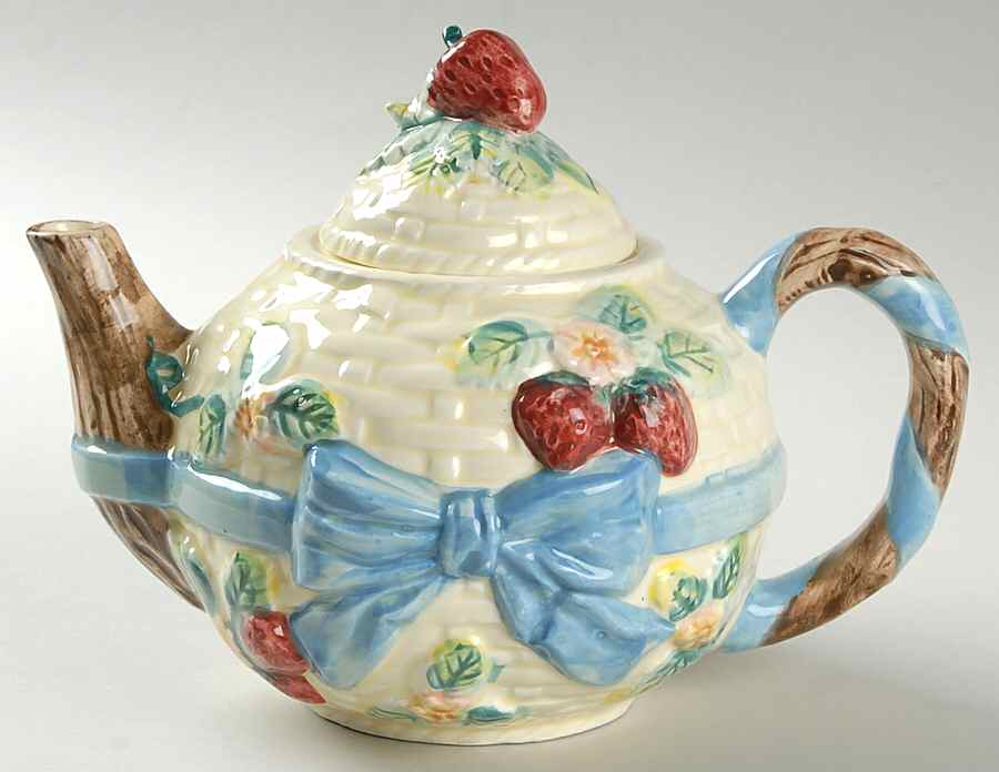 Ribbon & Bow Teapot & Lid by Haldon-1
