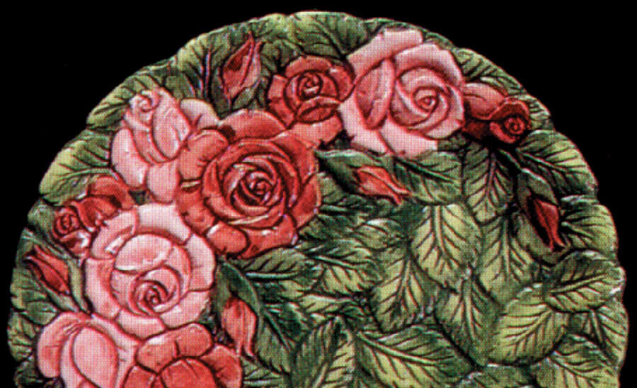 Rose Dinner Plate by Haldon-1