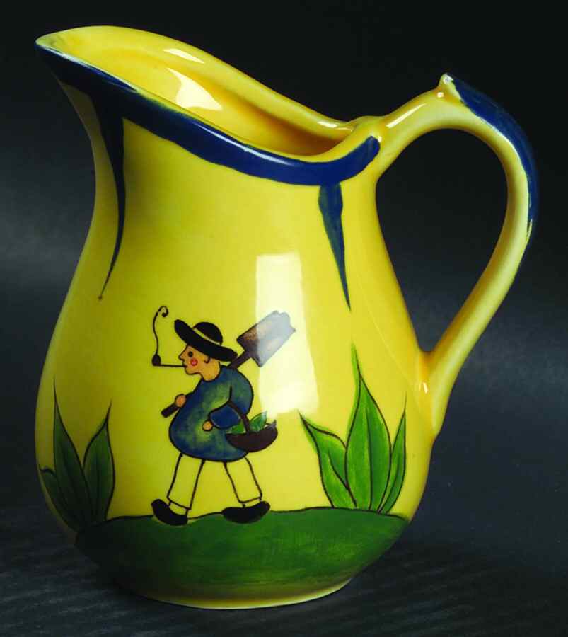 Soleil Yellow and Blue Creamer by Haldon-1