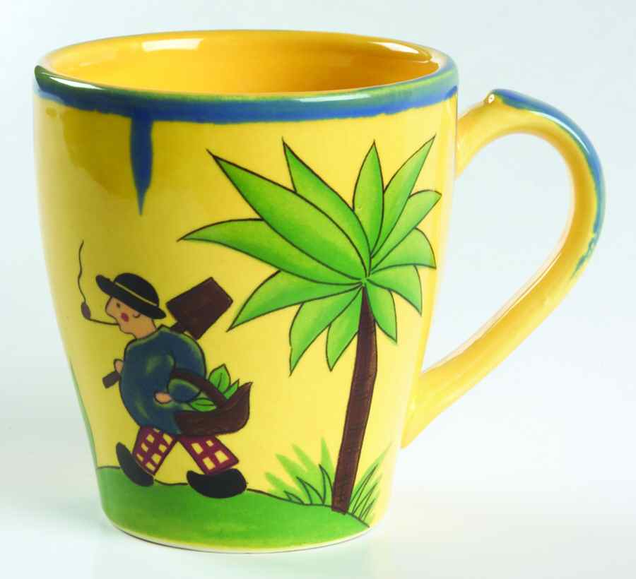 Soleil Yellow and Blue Mug by Haldon-1