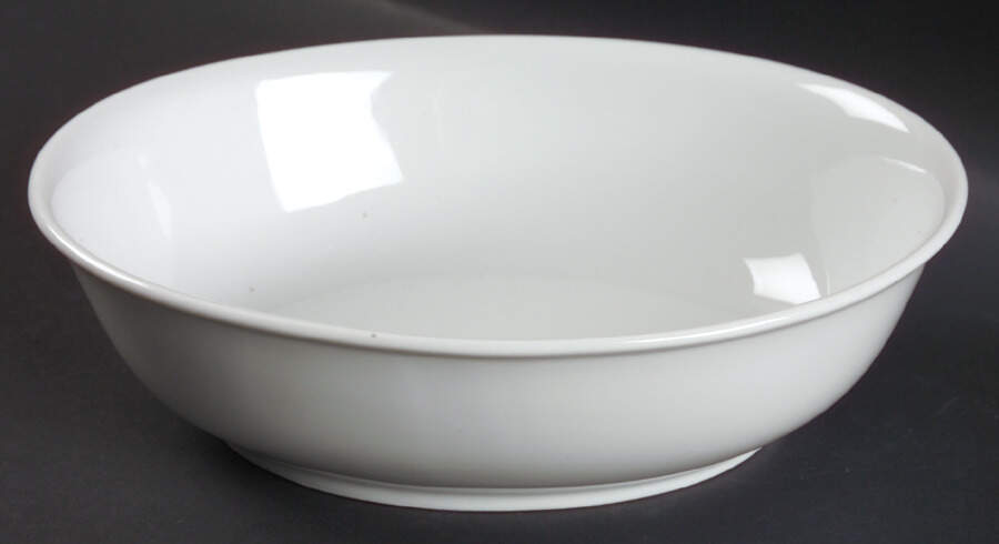 White 8" Oval Vegetable Bowl by Holiday-1