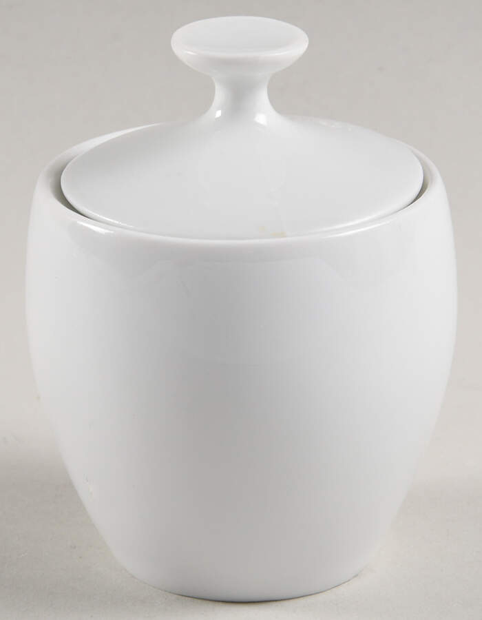 White Mini Sugar Bowl & Lid by Holiday-1