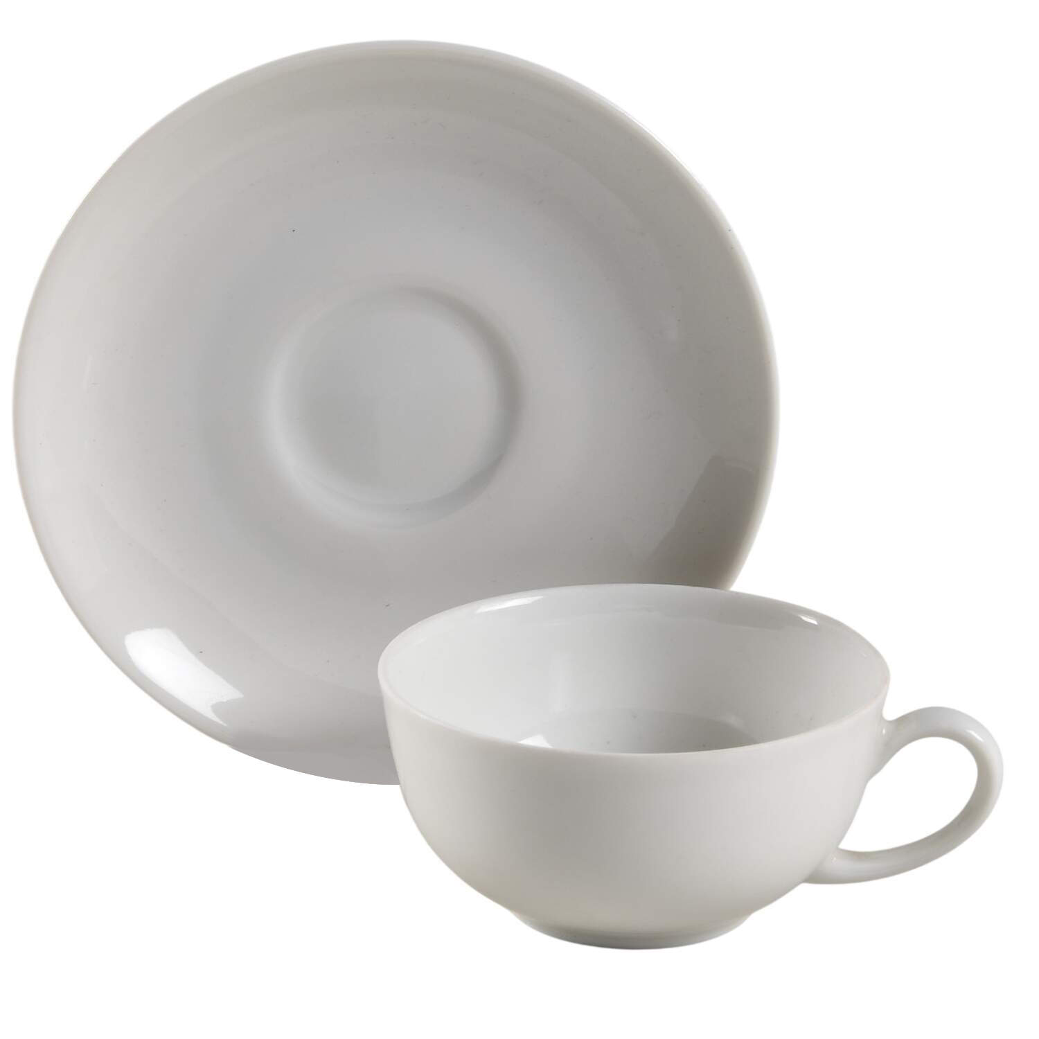 White Flat Demitasse Cup & Saucer Set by Holiday-1
