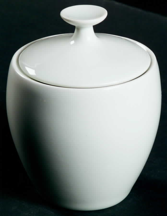 White Sugar Bowl & Lid by Holiday-1
