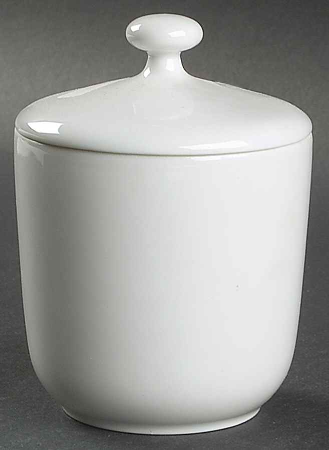 White Sugar Bowl & Lid by Holiday-1
