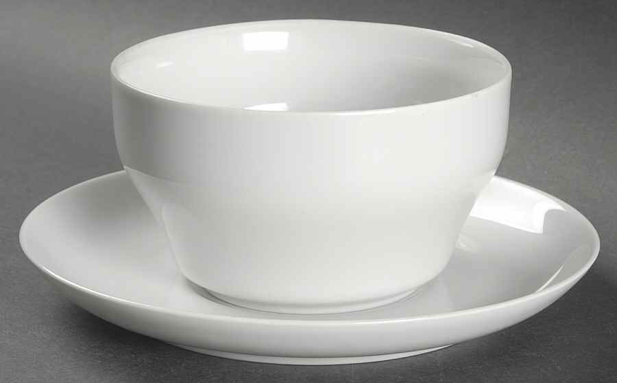 White Mayonnaise Bowl & Underplate by Holiday-1
