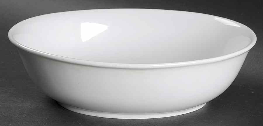 White 8" Oval Vegetable Bowl by Holiday-1