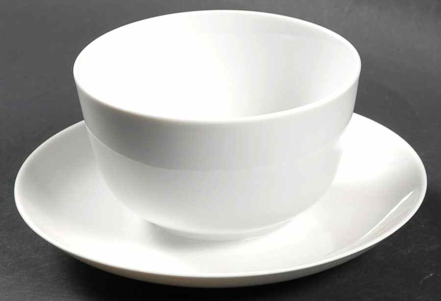 White Gravy Boat with Attached Underplate by Holiday-1