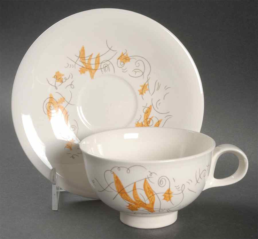 Arizona Footed Cup & Saucer Set by Hall-1