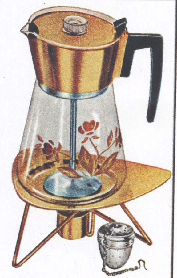 Autumn Leaf Glasware Beverage Server with Metal Lid by Hall-1