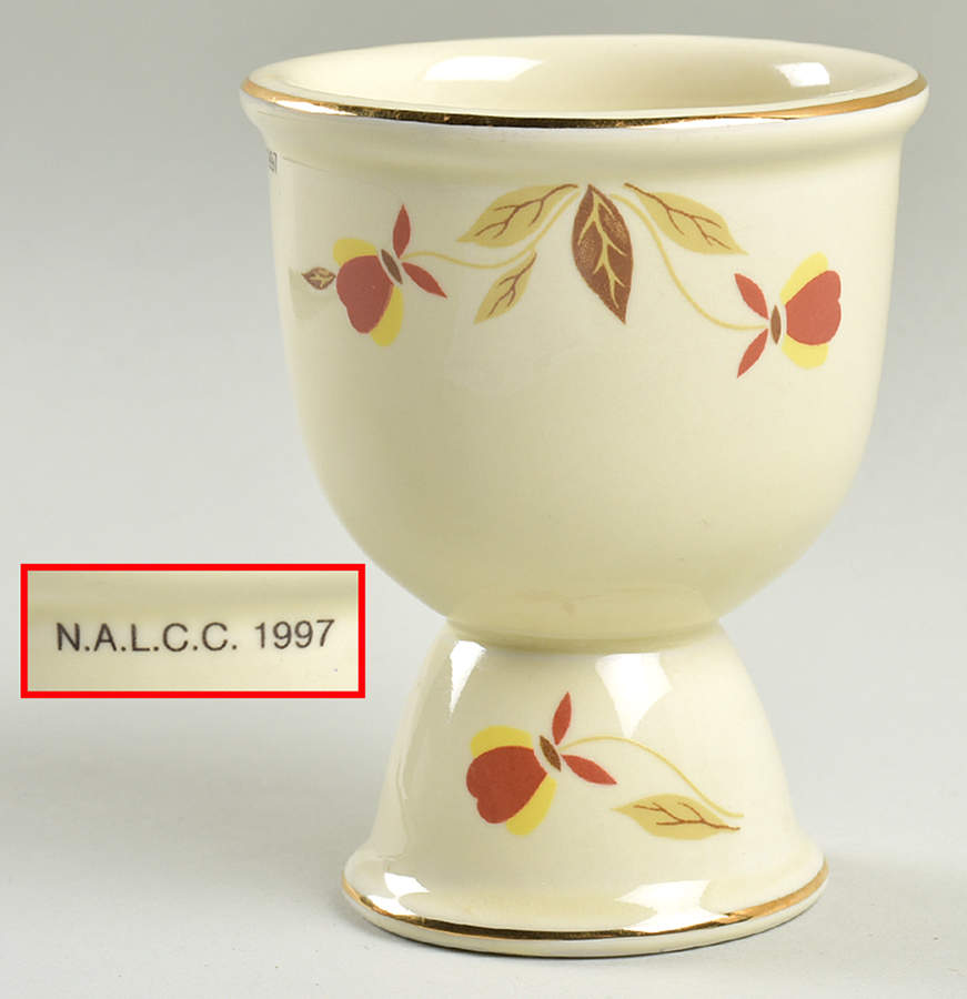 Autumn Leaf Double Egg Cup by Hall-1