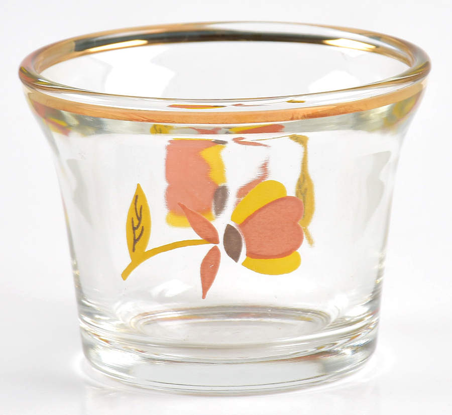 Autumn Leaf Glassware Oyster Cup by Hall-1