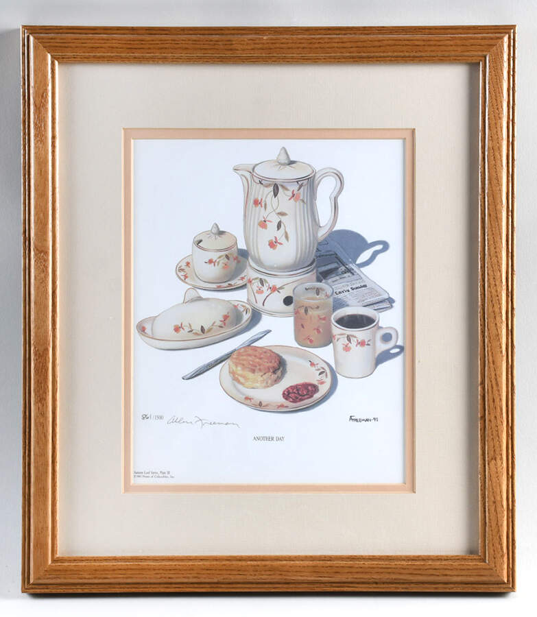Autumn Leaf Print "Another Day" Framed by Hall-1