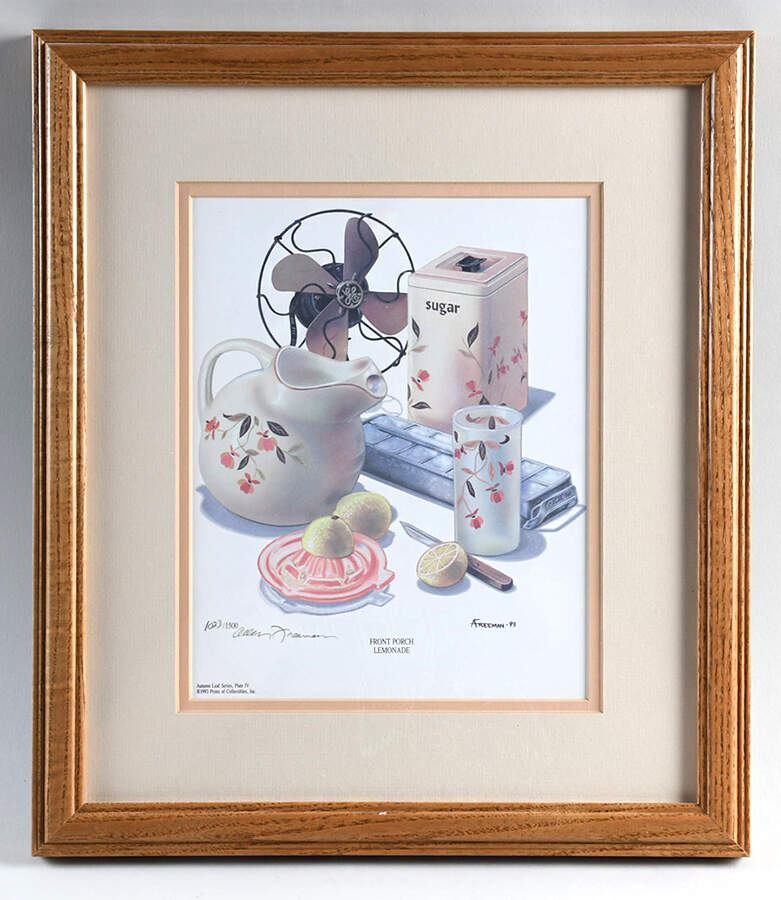 Autumn Leaf Framed "Front Porch Lemonade" Print by Hall-1