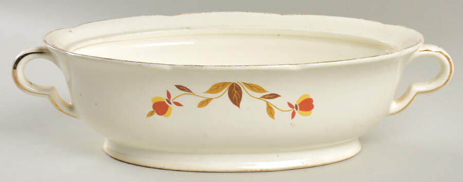 Autumn Leaf Ruffled D Oval Vegetable No Lid by Hall-1