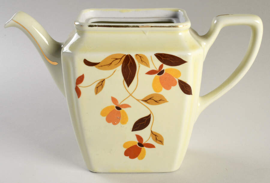 Autumn Leaf 1930s Newport Teapot No Lid by Hall-1