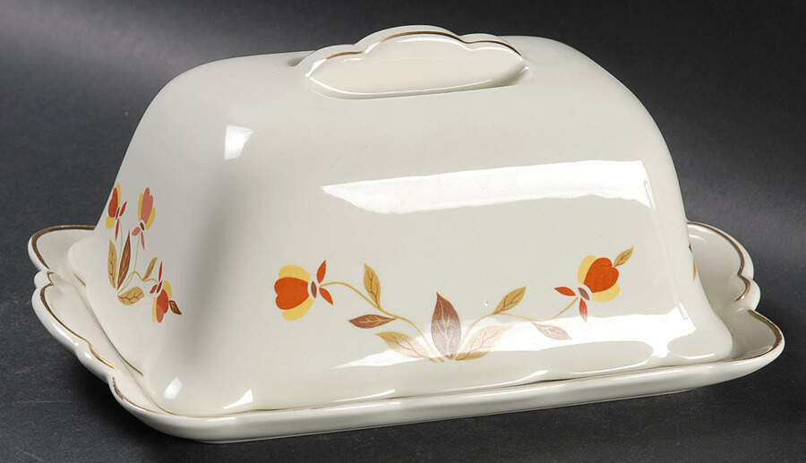Autumn Leaf Ruffled Grip 1 Pound Covered Butter by Hall-1