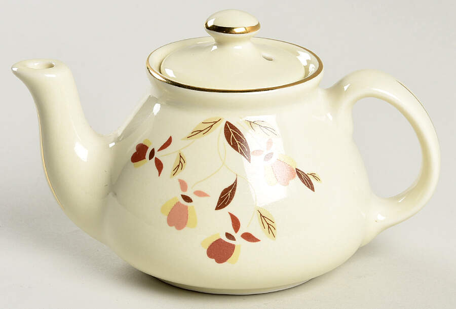 Autumn Leaf 1-4 Cup Mini New York Teapot & Lid by Hall-1