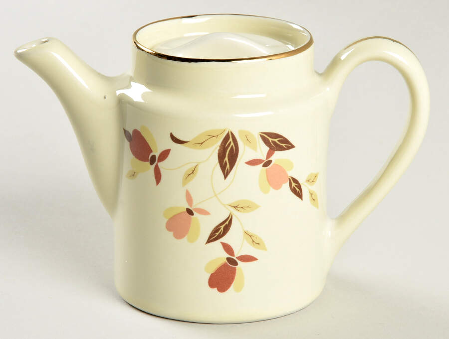Autumn Leaf 1 Cup Individual Washington Coffee Pot & Lid by Hall-1