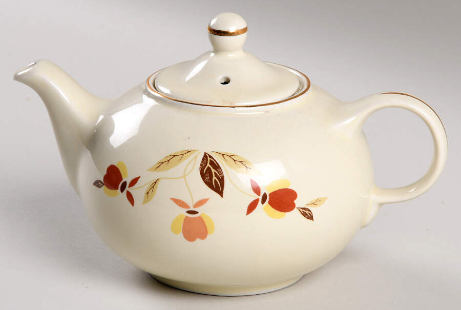 Autumn Leaf Morning Teapot & Lid by Hall-1