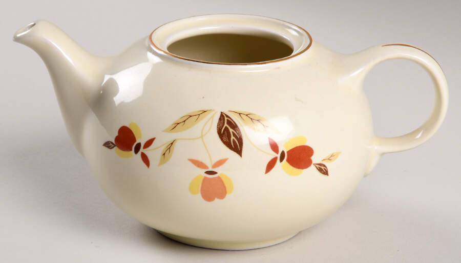 Autumn Leaf Morning Teapot No Lid by Hall-1