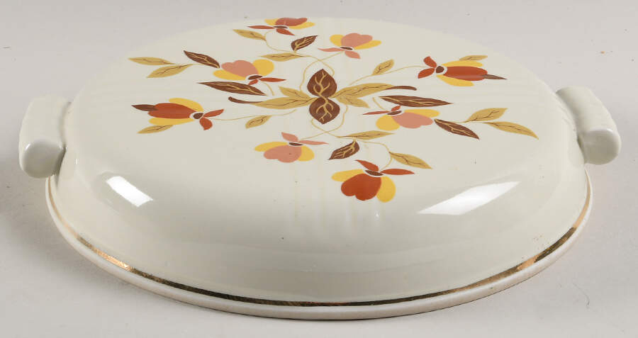 Autumn Leaf Lid for 2 Qt Radiance Casserole by Hall-1