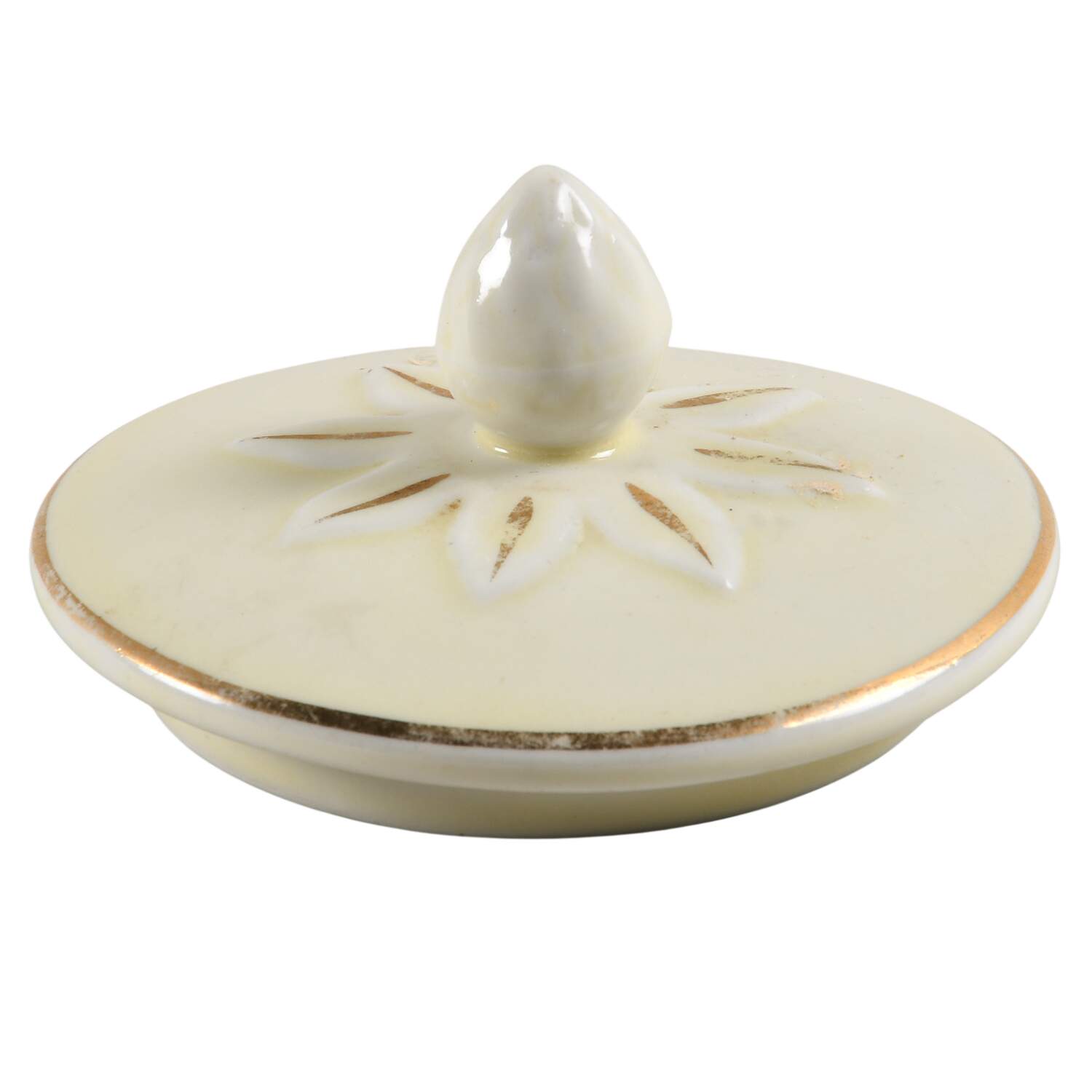 Autumn Leaf Lid for Rayed Sugar Bowl by Hall-1
