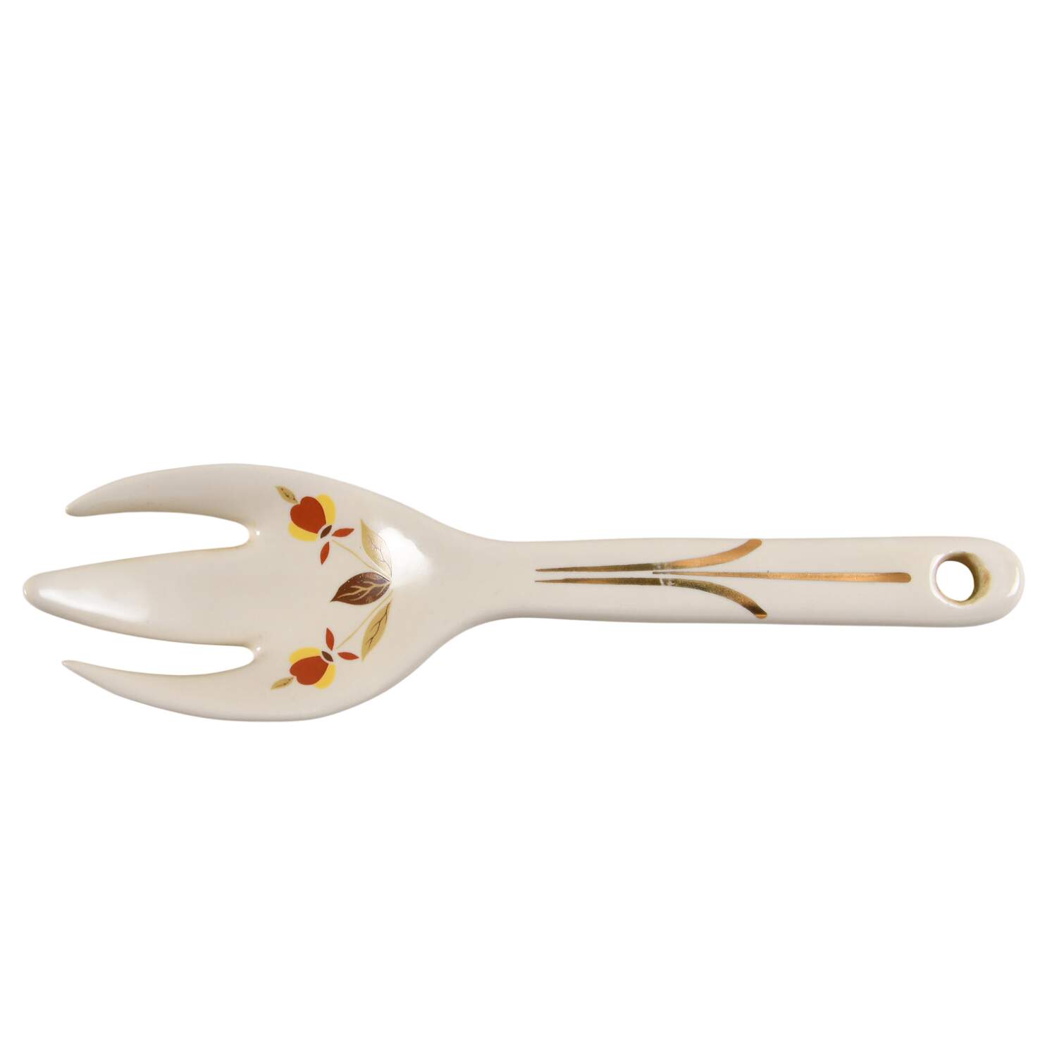 Autumn Leaf Salad Serving Fork, Solid Piece by Hall-1