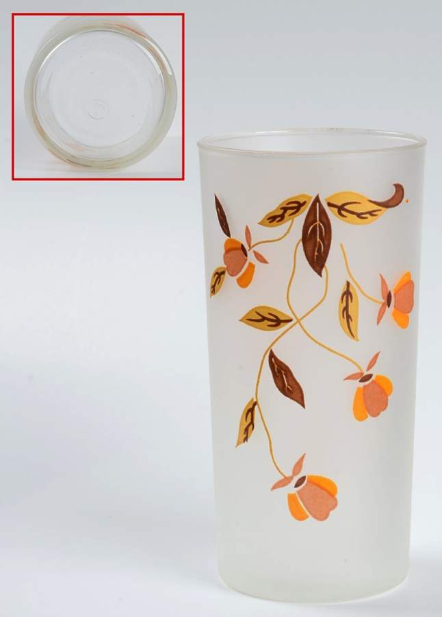 Autumn Leaf 12 Oz Glassware Frosted Tumbler by Hall-1