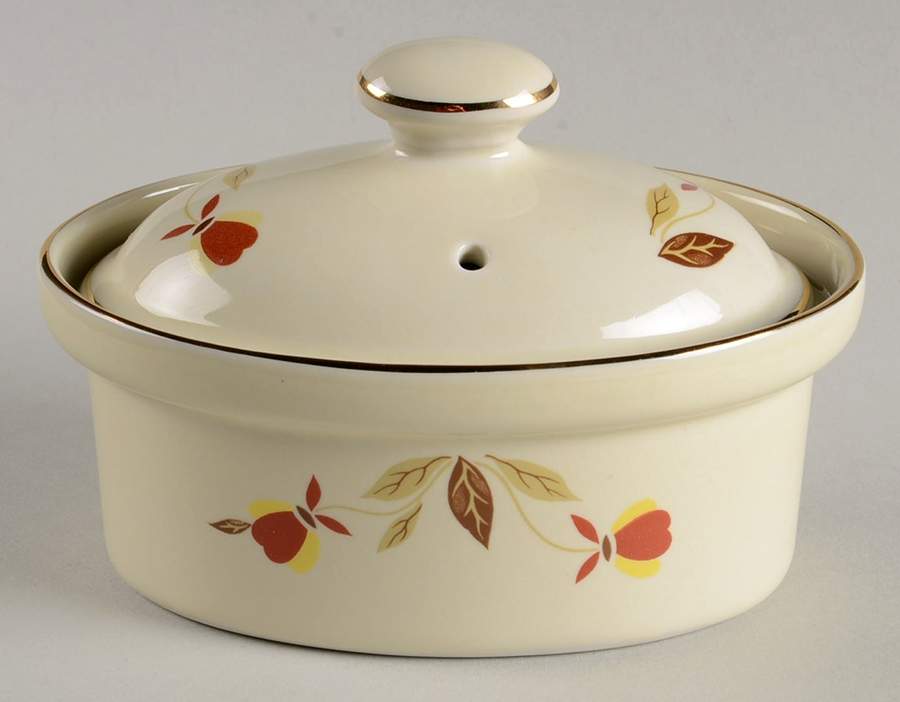 Autumn Leaf Miniature Oval Covered Casserole by Hall-1