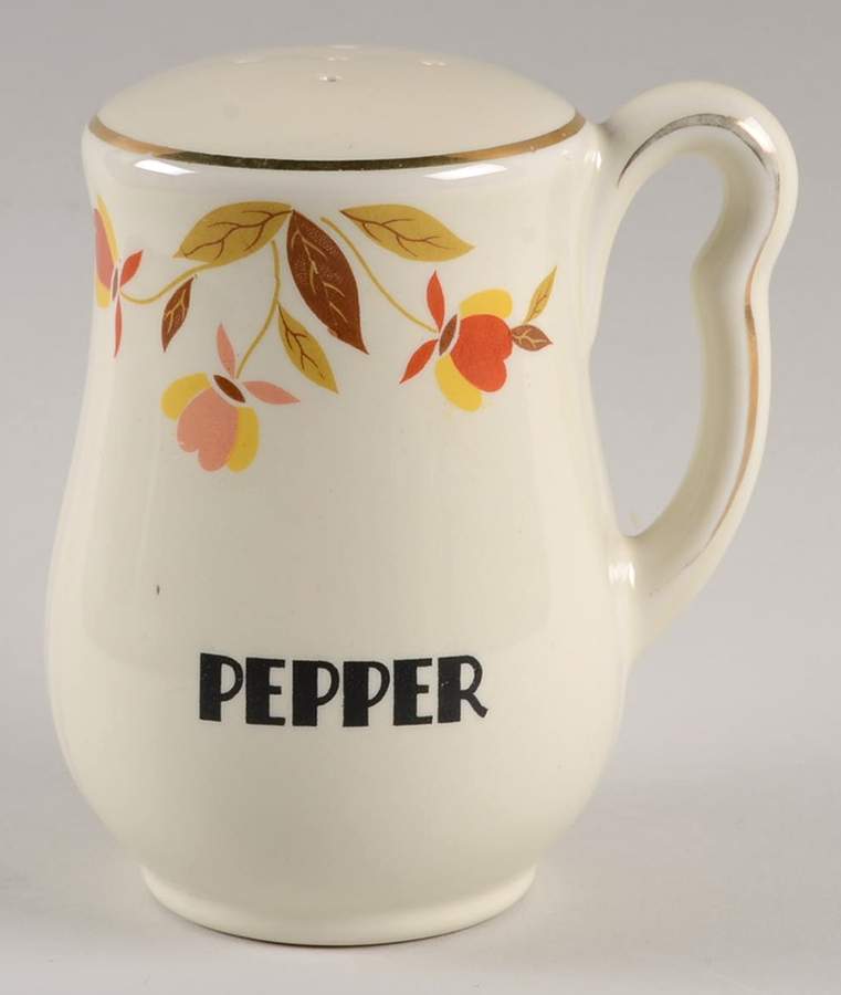 Autumn Leaf Right Hand Handled Range Pepper Shaker by Hall-1