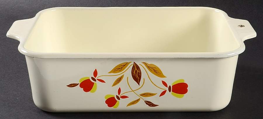 Autumn Leaf 2 Quart Metal Rectangular Baker No Lid by Hall-1