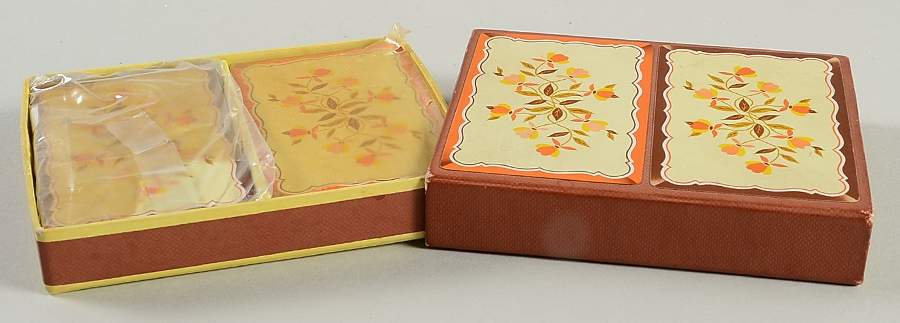 Autumn Leaf 1943 Pinochle Double Deck Playing Cards by Hall-1