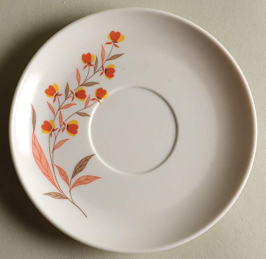 Autumn Leaf Saucer for Melmac/Melamine Flat Cup by Hall-1
