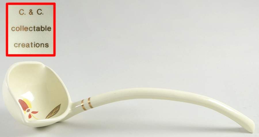 Autumn Leaf Punch Ladle, Solid Piece by Hall-1