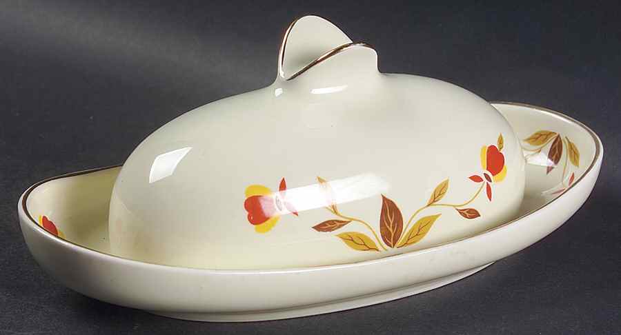Autumn Leaf 1/4 Pound  Winged Covered Butter by Hall-1