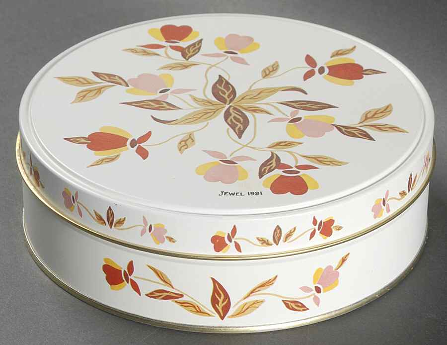 Autumn Leaf Holiday Fruit Cake Tin & Lid by Hall-1