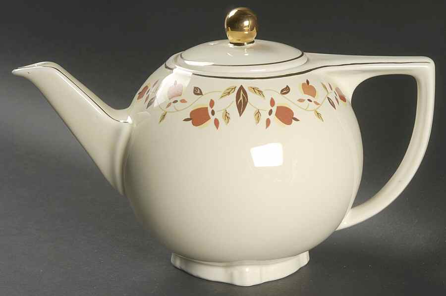Autumn Leaf Star Teapot & Lid by Hall-1