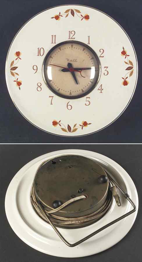 Autumn Leaf Metal Back Electric Clock by Hall-1