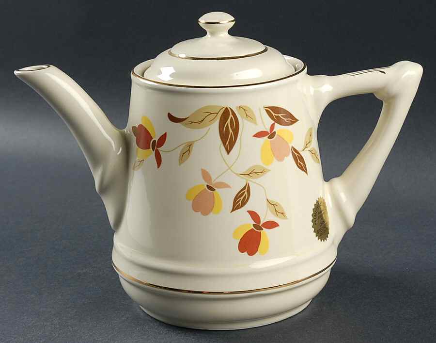 Autumn Leaf Musical Teapot & Lid by Hall-1