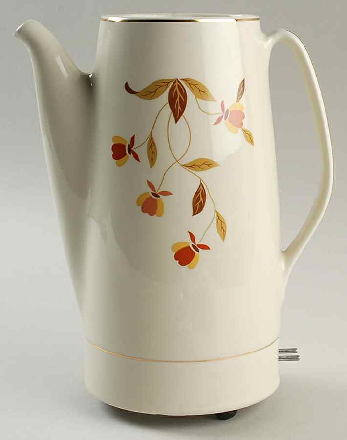 Autumn Leaf Electric Percolator No Lid by Hall-1