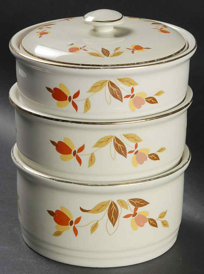 Autumn Leaf (4 Piece) Stack Set (3 Bowls and Lid) by Hall-1